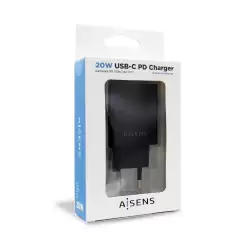 (ASCH-1PD20-BK) AISENS CARGADOR USB-C PD3.0 1 PUERTO 1XUSB-C 20W