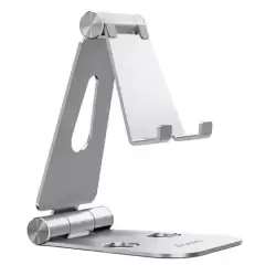 (MS2PXL-092) AISENS SOPORTE DE SOBREMESA TAMAÑO XL AJUSTABLE 2 PIVOTES PARA MOVIL/TABLET PLATA