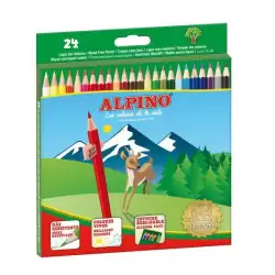 (AL010658) ALPINO LÁPICES DE COLORES 175MM C/SURTIDOS ESTUCHE 24 UD