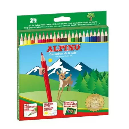 (AL010658) ALPINO LÁPICES DE COLORES 175MM C/SURTIDOS ESTUCHE 24 UD
