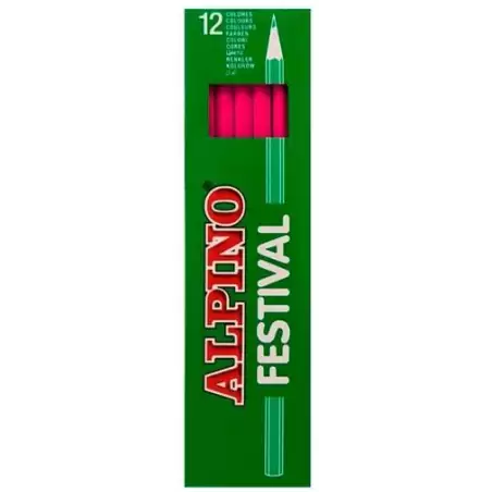(C0131004) ALPINO LÁPICES DE COLOR FESTIVAL ROSA CAJA 12 UD