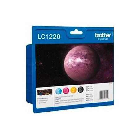 (LC1220VALBP) BROTHER TINTA BK/C/M/Y DCP-J725DW/J925DW/J430W - PACK 4 COLORES