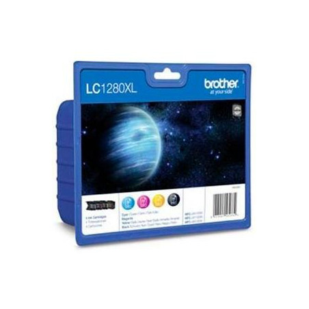 (LC1280XLVALBP) BROTHER TINTA BK/C/M/Y MFC-J6510DW/J6710DW/J6910DW - PACK 4 COLORES