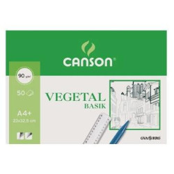 (C200400714) CANSON BLOC VEGETAL BASIK ENCOLADO 50 HOJAS 90 GR. 23X32,4CM
