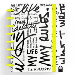 (66017080) CARCHIVO CUADERNO INGENIOX EDIT MY LIFE A5 80H 100GR RAYAS AMARILLO NEÓN