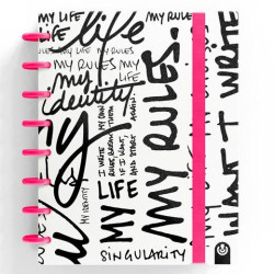 (66017179) CARCHIVO CUADERNO INGENIOX EDIT MY LIFE A5 80H 100GR CUADRÍCULA ROSA NEÓN