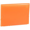 (1913KF52) CARCHIVO CLASIFICADOR ACORDEÓN FOLIO 13 DPTOS C/GOMA PP TRANSLÚCIDO NARANJA