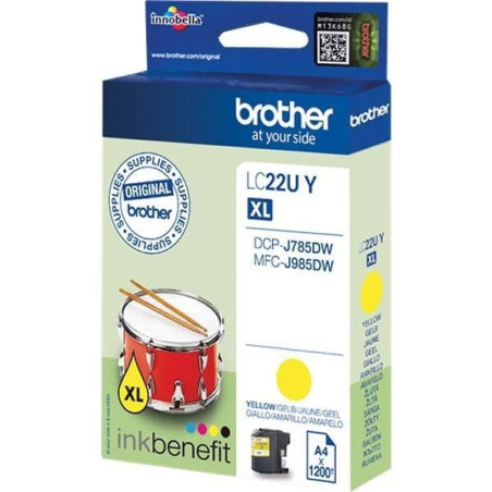 (LC22UYBP) BROTHER TINTA AMARILLO DCP-J785DW