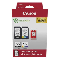 (5438C004) CANON TINTA ECOPACK BK+ C / M / Y + 50H PAPEL FOTOGRÁFICO 10X15 PARA PIXMA TR 4750I/4751I/4755I - TS 3550I/3551I...