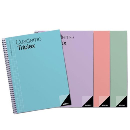 (P192) ADDITIO CUADERNO TRIPLEX PARA EL PROFESORADO ESPIRAL DOBLE 144 PÁGINAS PVC C/SURTIDOS