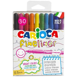 (44105) CARIOCA ROTULADOR FINELINER COLORES BRILLANTES ESTUCHE 30 UD