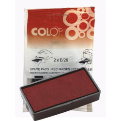 (107163) COLOP ALMOHADILLA E/20 ROJO BLISTER -2U-