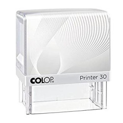 (144607) COLOP PRINTER 30 G7 18X47MM BLANCO/AZUL NO INCLUYE PLACA DE TEXTO PERSONALIZADA