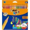 (950525) BIC LÁPICES DE COLORES KIDS EVOLUTION STRIPES C/SURTIDOS ESTUCHE 24 UD
