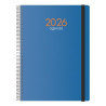 (11625-2026) DOHE AGENDA ANUAL SYNCRO ESPIRAL 21X29.7CM DP CIERRE C/GOMA PP AZUL 2026