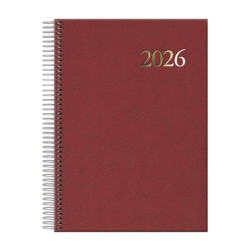 (12734-2026) DOHE AGENDA ANUAL SEGOVIA ESPIRAL 14X20CM DP BURDEOS 2026