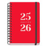 (52031) DOHE AGENDA ESCOLAR GRAMMAR A5 ESPIRAL DOBLE DP TAPA PP ROJO 2025-2026