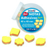 (75023) DOHE MINI NOTAS ADHESIVAS 45X45MM 125H DIVERSAS FORMAS COLORES SURTIDOS NEÓN EXPOSITOR 30 UD