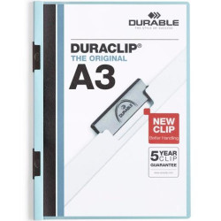 (221806) DURABLE CARPETA DOSSIER PINZA DURACLIP 60 A3 AZUL