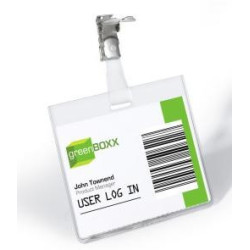 (800319) DURABLE PORTANOMBRES CON CLIP PARA IDENTIFICACIÓN 60X90MM PLÁSTICO TRANSPARENTE -25U-