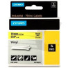 (18433) DYMO RHINO CINTA DE ETIQUETAS INDUSTRIAL ADHESIVA ID1-19 - NEGRO SOBRE AMARILLO - 19MMX5´5M NYLON FLEXIBLE (S0718470)