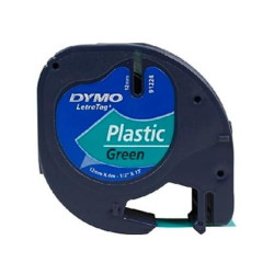(S0721640) DYMO CINTA 91204, NEGRO SOBRE VERDE, DE 12MMX4M, DE PLÁSTICO. ROTULADORA LETRATAG