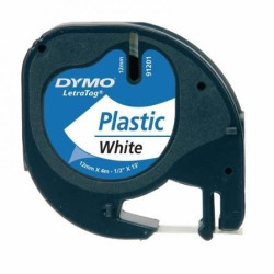(S0721660) DYMO CINTA 91201, NEGRO SOBRE BLANCO, DE 12MMX4M, DE PLÁSTICO. ROTULADORA LETRATAG