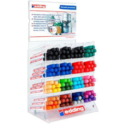 (4-73000) EDDING MARCADOR PERMANENTE 3000 GAMA COMPLETA COLORES SURTIDOS EXPOSITOR 128 UD