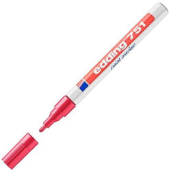 (751-02) EDDING MARCADOR PERMANENTE 751 TINTA OPACA BRILLANTE ROJO