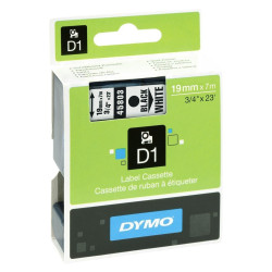 (S0720830) DYMO CINTA DE TRANSFERENCIA TERMICA D1 45803. ETIQUETAS ESTÁNDAR NEGRO SOBRE BLANCO DE 19MMX7M. POLIESTER AUTOAD...