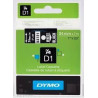 (S0721010) DYMO CINTA DE TRANSFERENCIA TERMICA D1 53721. ETIQUETAS ESTÁNDAR BLANCO SOBRE NEGRO DE 24MMX7M. POLIESTER AUTOAD...