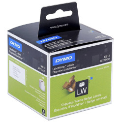 (S0722430) DYMO ETIQUETAS DE TRANSFERENCIA TERMICA LABEL WRITER 99014, NEGRO SOBRE BLANCO DE 54X101MM (A X L). ETIQUETAS GR...