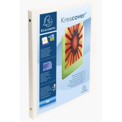 (51189E) EXACOMPTA CARPETA DE ANILLAS 4X15MM KREA COVER A4 PERSONALIZABLE PP OPACO BLANCO