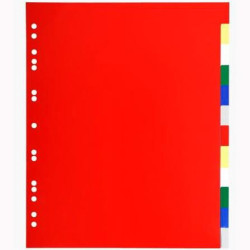 (93H) EXACOMPTA SEPARADORES 12 POSICIONES A4+ PP FLEXIBLE COLORES NEUTROS
