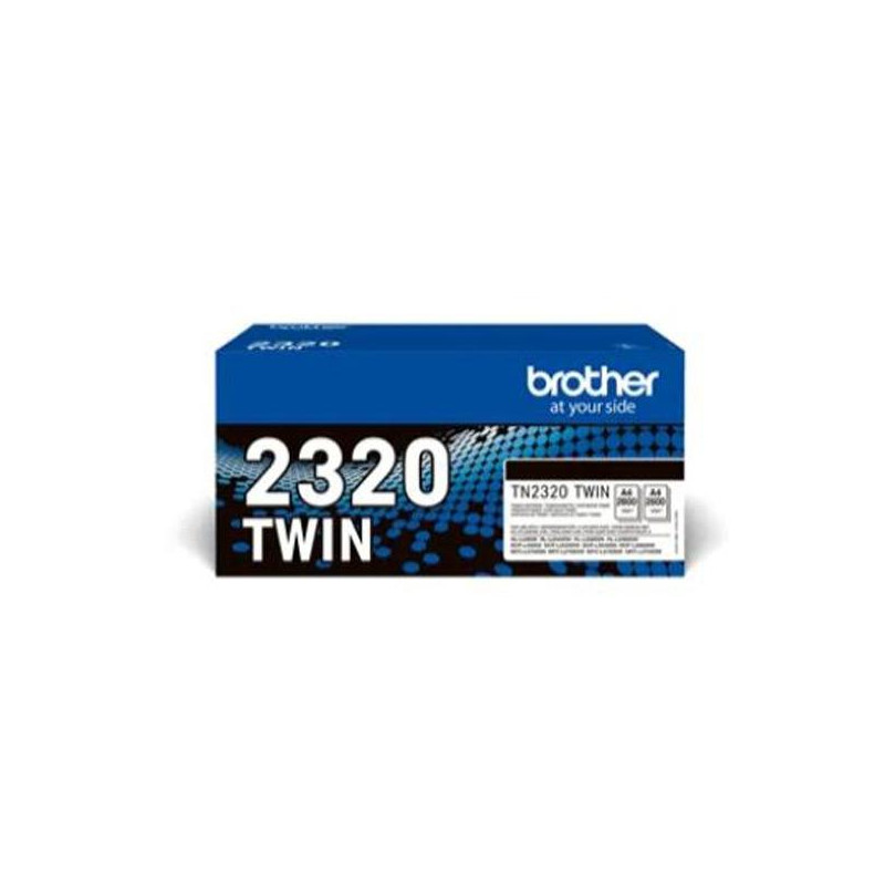 (TN2320TWIN) BROTHER TONER NEGRO HL-L2300D/L2340DW/L2360DN/L2365DW - DCP-L2500D/L2520DW - MFC-L2700DW/L2720DW/L2740DW - PACK 2