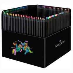 (116411) FABER CASTELL LÁPICES DE COLORES BLACK EDITION C/SURTIDOS ESTUCHE CARTÓN CON SOPORTE 100 UD