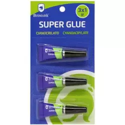 (317015) BISMARK PEGAMENTO INSTANTÁNEO SUPER-GLUE 1GR BLISTER 3 UD