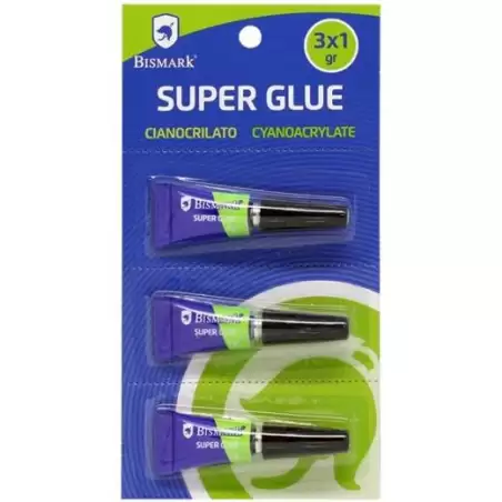 (317015) BISMARK PEGAMENTO INSTANTÁNEO SUPER-GLUE 1GR BLISTER 3 UD