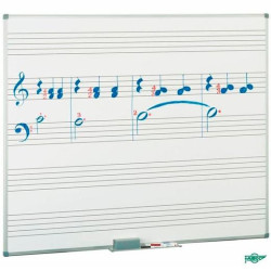 (11P-5) FAIBO PIZARRA BLANCA CON PENTAGRAMAS 122X200CM MARCO DE ALUMINIO