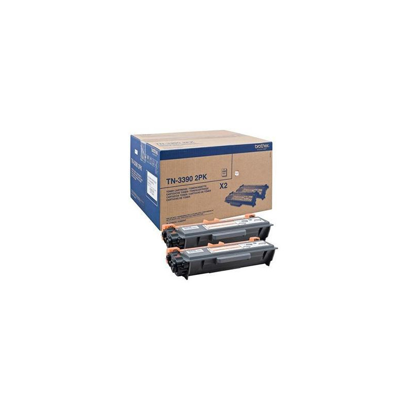 (TN3390TWIN) BROTHER TONER NEGRO HL-6180DW - DCP-8250DN - MFC-8950DW - PACK 2 UNIDADES
