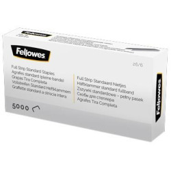 (5117501) FELLOWES GRAPAS DE CARGA COMPLETA 26/6 PLATA CAJA DE 5000