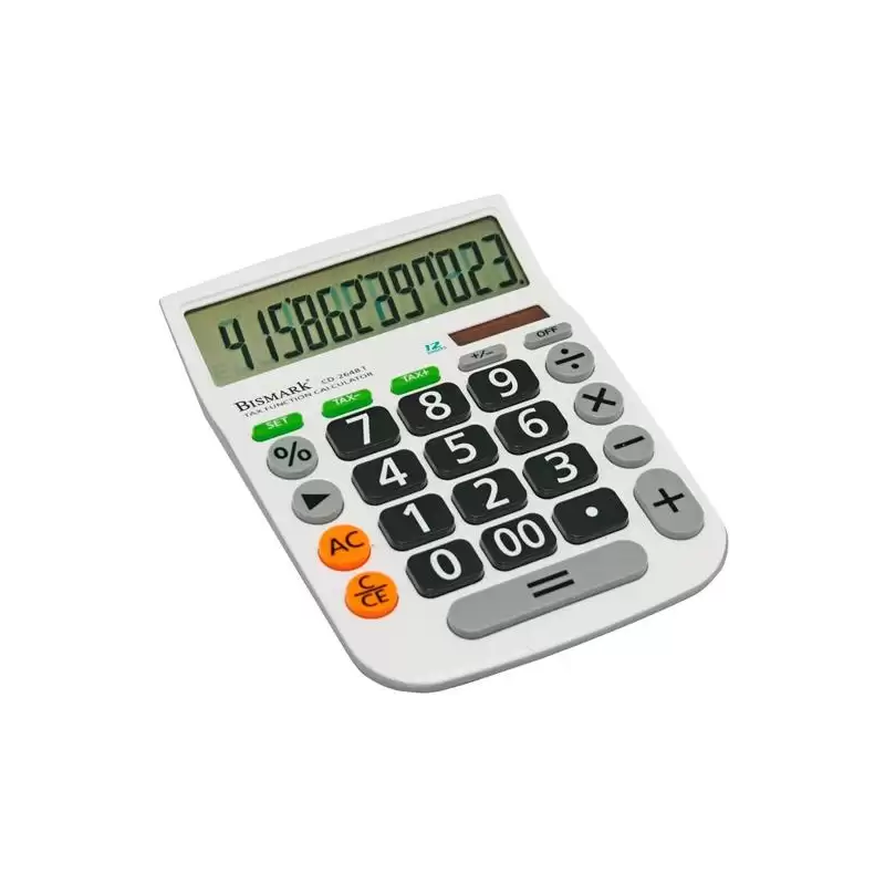 (318451) BISMARK CALCULADORA CD-2648T 12 DÍGITOS BLANCO