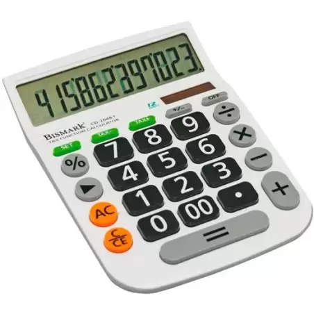 (318451) BISMARK CALCULADORA CD-2648T 12 DÍGITOS BLANCO