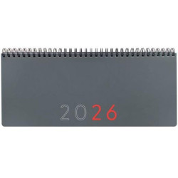 (625545026) FINOCAM PLANIFICADOR AGENDA + NOTAS 290X116MM SEMANA VISTA GRIS 2026 INTERNACIONAL