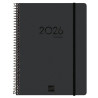 (626700126) FINOCAM AGENDA IKON ESPIRAL 16 MESES E10 SVV CIERRE C/GOMA TAPA PP NEGRO 2025-2026