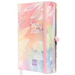 (636100926) FINOCAM AGENDA MÍNIMAL 18 MESES M3 SVH CIERRE C/GOMA TAPA DURA PRETTY 2025-2026