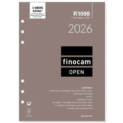 (711680026) FINOCAM RECAMBIO ANUAL AGENDA DE ANILLAS OPEN R1098 1000-155X215MM 1DP 2026