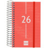 (741083026) FINOCAM AGENDA ESPIRAL YEAR E3-79X127MM 1DP TAPA PP ROJO 2026