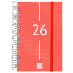 (741093026) FINOCAM AGENDA ESPIRAL YEAR E5-117X181MM 1DP TAPA PP ROJO 2026