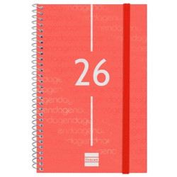 (741443026) FINOCAM AGENDA ESPIRAL YEAR E5-117X181MM SVH TAPA PP ROJO 2026